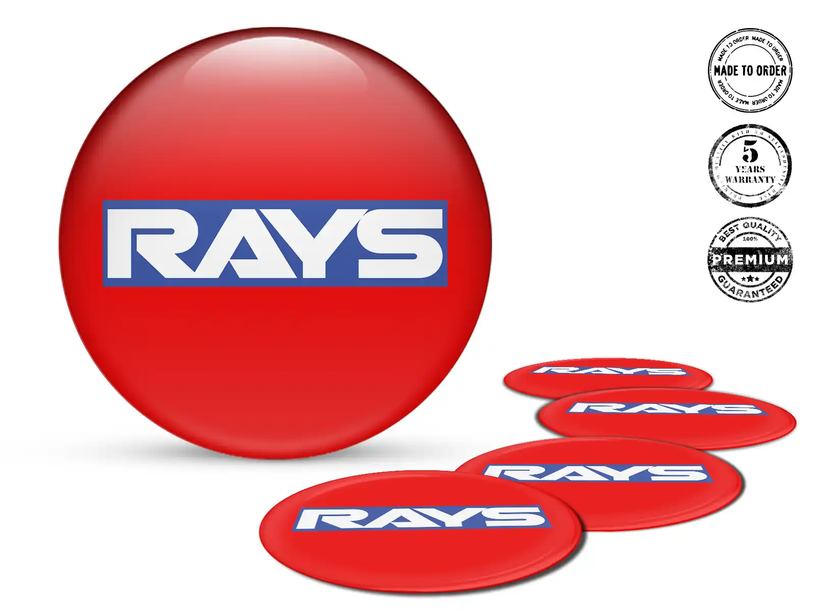 Rays Radplaketten Stil Premium-Epoxy-Aufkleber